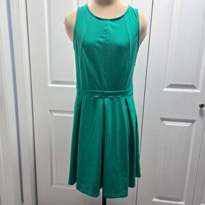 Cynthia Rowley Green Pleated Dress Medium